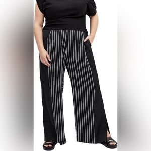 City Chic Women's Plus Size Pant ENYA Border, Stripe Scarf size 12 NWT